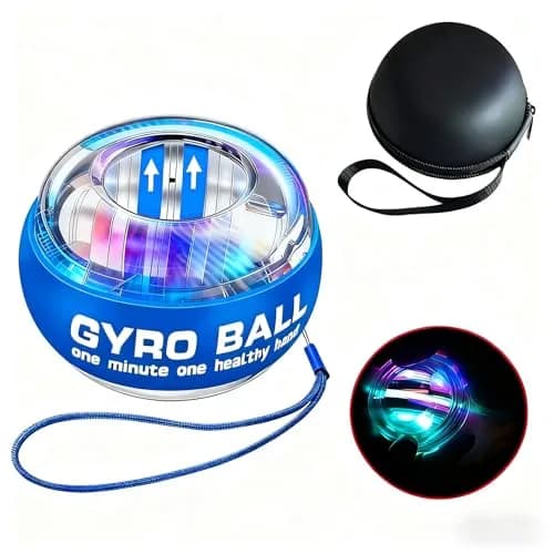 GOZATO Auto-Start Wrist Power Gyro Ball with LED Lights, Wrist Strengthener and Forearm Exerciser 358g (0.79lb) | Grips & Strengthens Arms thumbnail 1