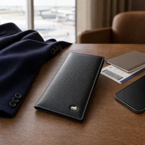 BISON DENIM Long Bifold Wallet for Men with AirTag Holder, RFID Genuine Leather, 19.05cm (7.5in) | Organized Everyday Carry thumbnail 7