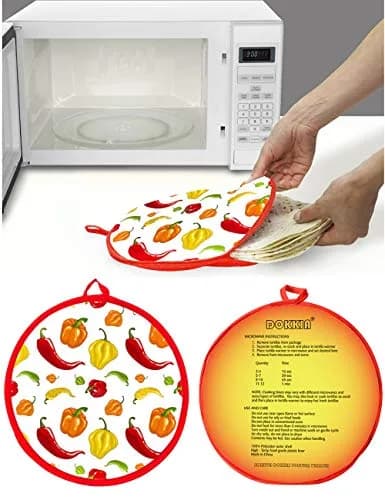 LEONAL Tortilla Warmer 12 Inch Insulated Pouch Cloth | Keeps Food Warm for Up to One Hour thumbnail 4