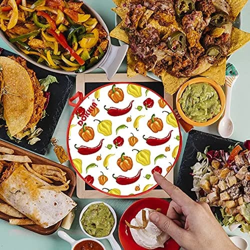 LEONAL Tortilla Warmer 12 Inch Insulated Pouch Cloth | Keeps Food Warm for Up to One Hour thumbnail 5