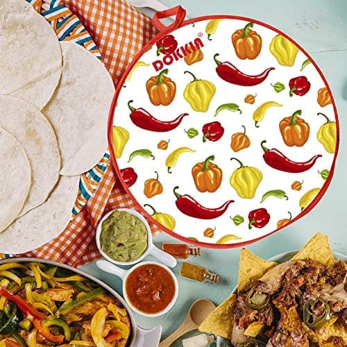LEONAL Tortilla Warmer 12 Inch Insulated Pouch Cloth | Keeps Food Warm for Up to One Hour thumbnail 6