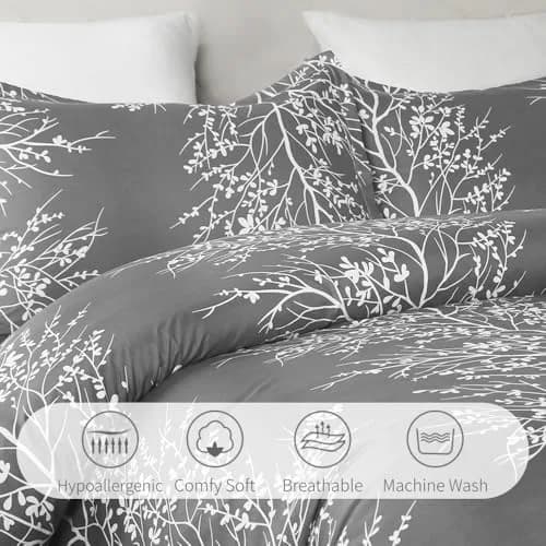 Vaulia Microfiber Duvet Cover Set Twin | Soft, Breathable, Zipper Closure for Easy Use thumbnail 2