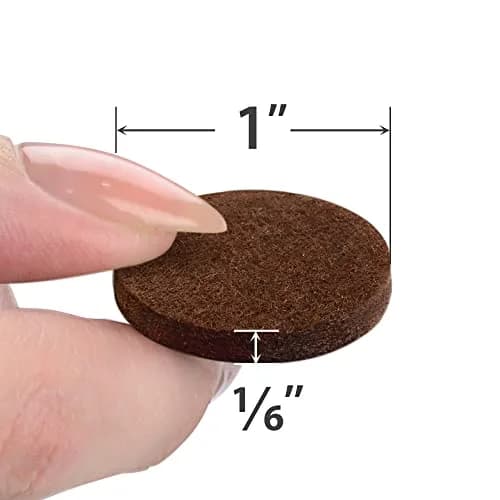 X-Protector Felt Furniture Pads - 48 PCS 1" Brown | Protects Wooden & Laminate Floors thumbnail 2