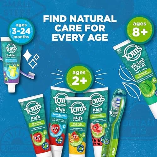 Tom's of Maine Kids Fluoride-Free Toothpaste Silly Strawberry 15.3 oz (434 g) | Dermatologist Tested thumbnail 9