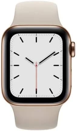 Apple Watch Series 5 (GPS + Cellular, 40MM) - Silver Stainless Steel Case with White Sport Band | Smartwatch for Professionals - view 2