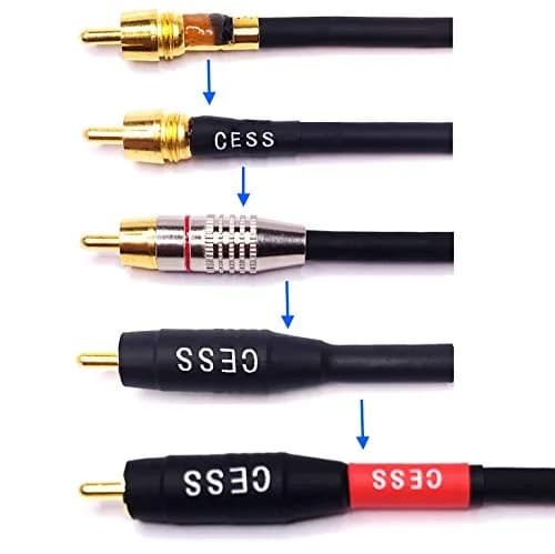 CNCESS Waterproof RCA Male to Male Cable (3 Feet) | Durable Audio Connection for Home & Studio thumbnail 2