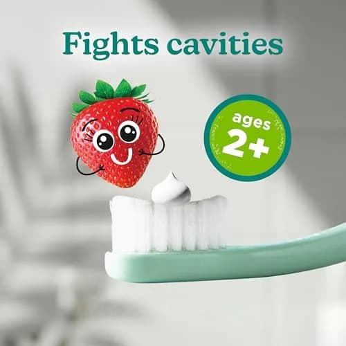 Tom's of Maine Natural Kids Fluoride Toothpaste, Silly Strawberry 3 Pack, 15.3 oz (434 g) | Fights Cavities with Natural Ingredients thumbnail 3