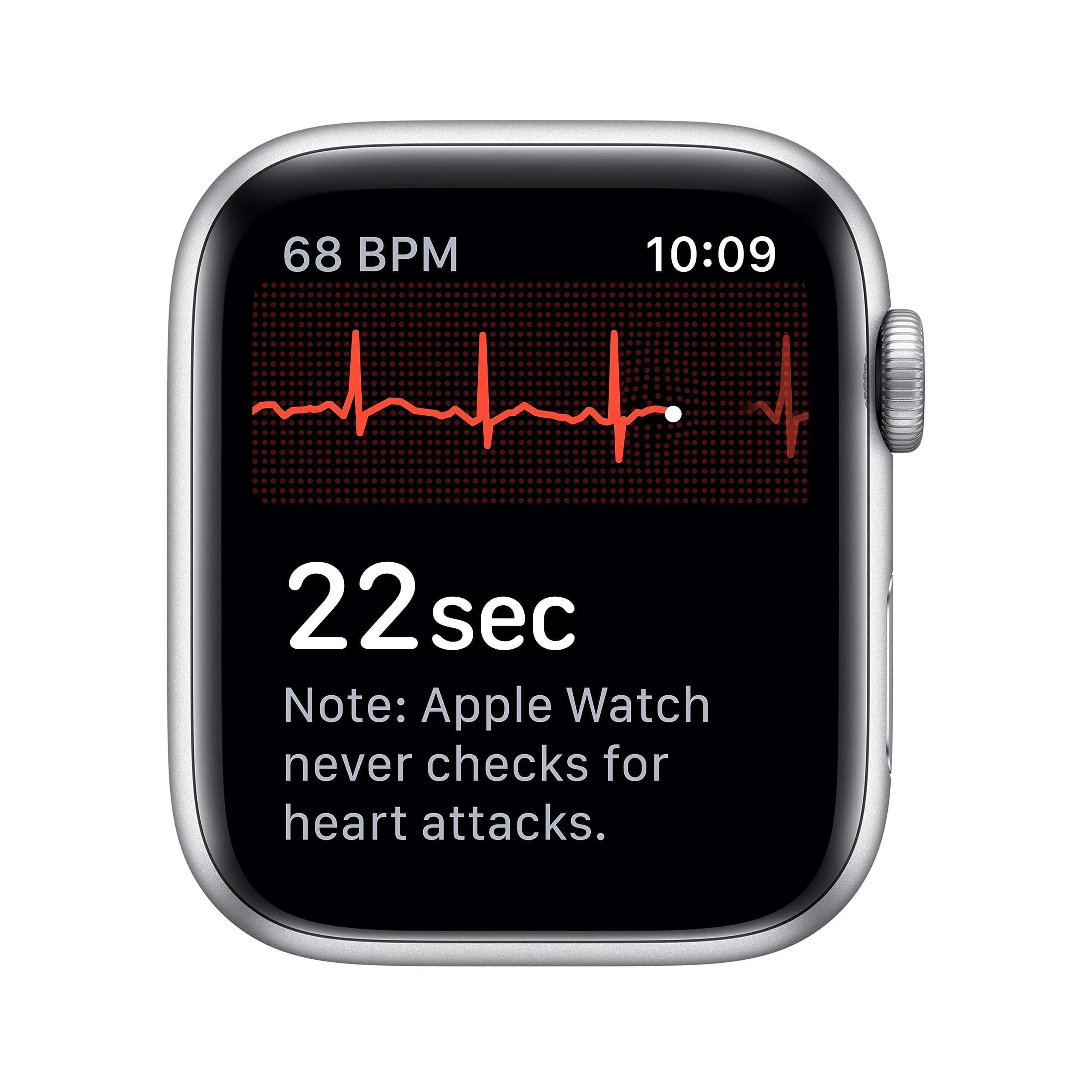 Apple Watch Series 5 (GPS + Cellular, 44MM) Silver Aluminum Case with White Sport Band | Always-On Retina Display - view 5