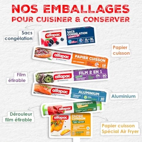 Alfapac Freezer Bags with Ties 1L (50 Count) | Renewable Plant Material, Made in France thumbnail 5