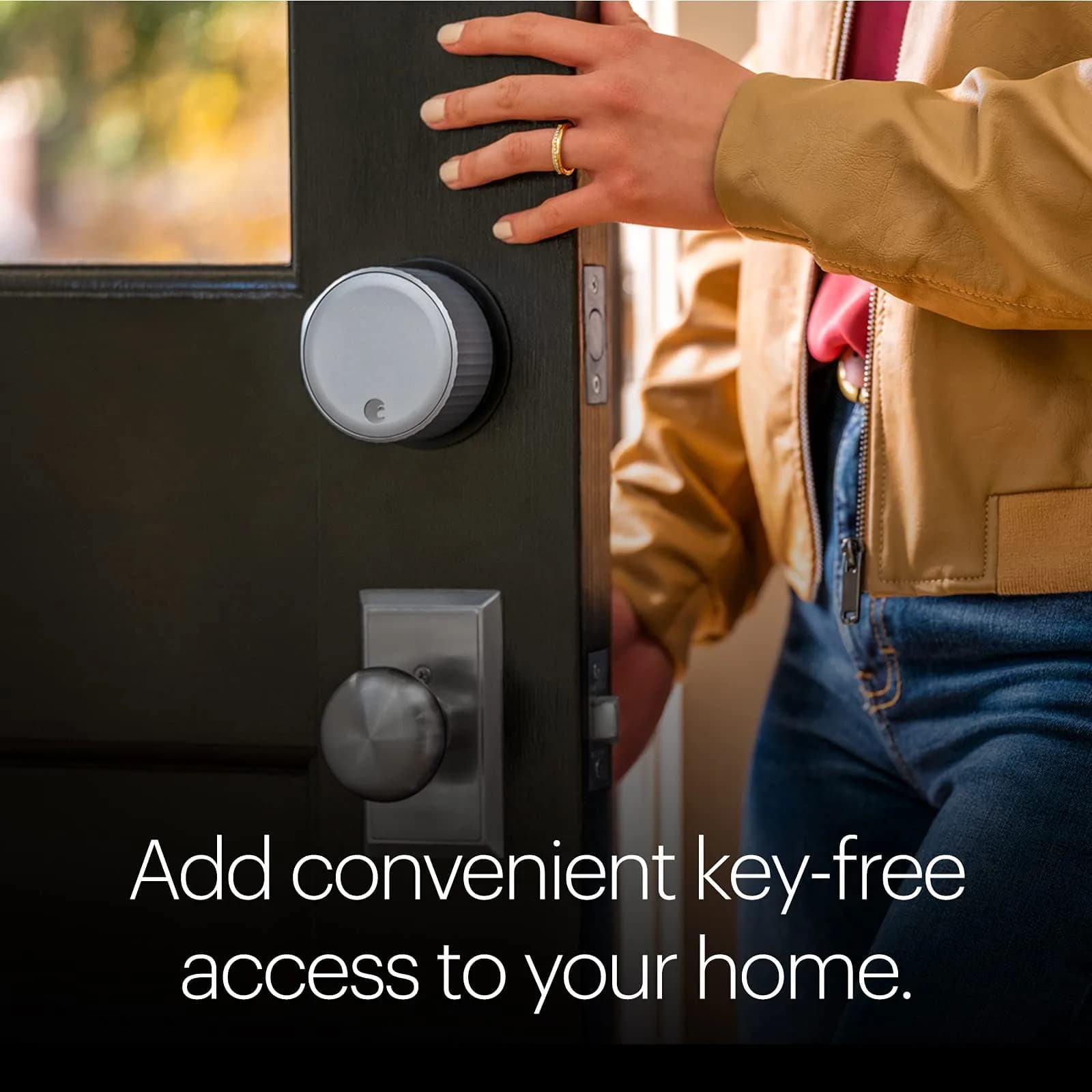 August Home Wi-Fi Smart Lock (4th Gen) Silver | Retrofits Existing Deadbolt, Keyless Entry, 181g - view 2