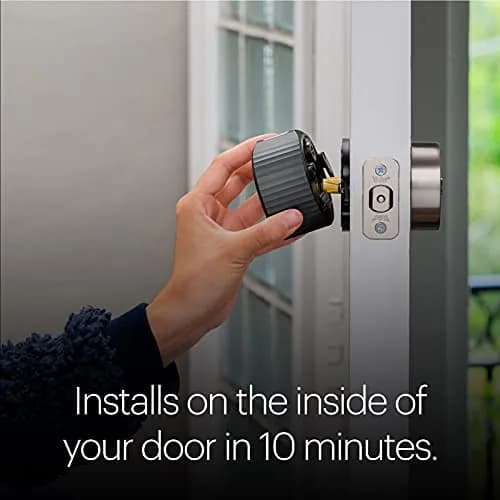 August Home Matte Black Wi-Fi Smart Lock (4th Gen) 2.8x2.75x2.8 inches | Upgrade Your Existing Deadbolt thumbnail 4