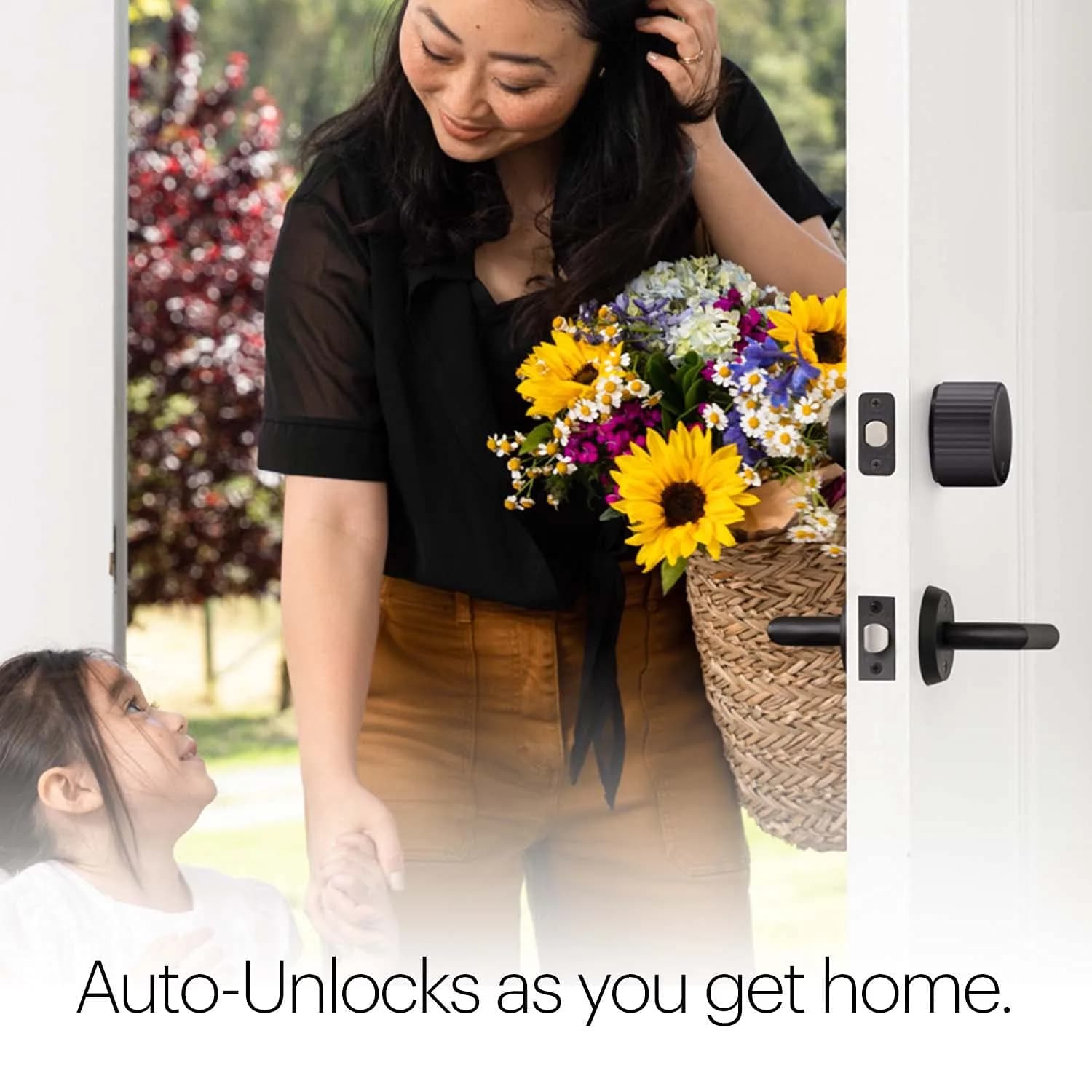 August Home Matte Black Wi-Fi Smart Lock (4th Gen) 2.8x2.75x2.8 inches | Upgrade Your Existing Deadbolt - view 3