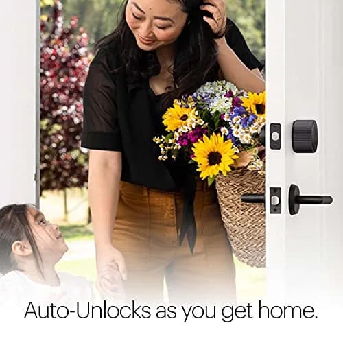 August Home Matte Black Wi-Fi Smart Lock (4th Gen) 2.8x2.75x2.8 inches | Upgrade Your Existing Deadbolt thumbnail 3