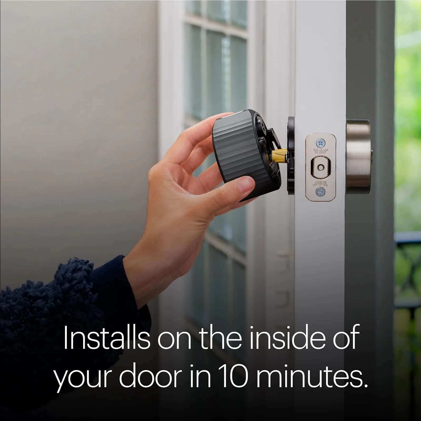 August Home Matte Black Wi-Fi Smart Lock (4th Gen) 2.8x2.75x2.8 inches | Upgrade Your Existing Deadbolt - view 4