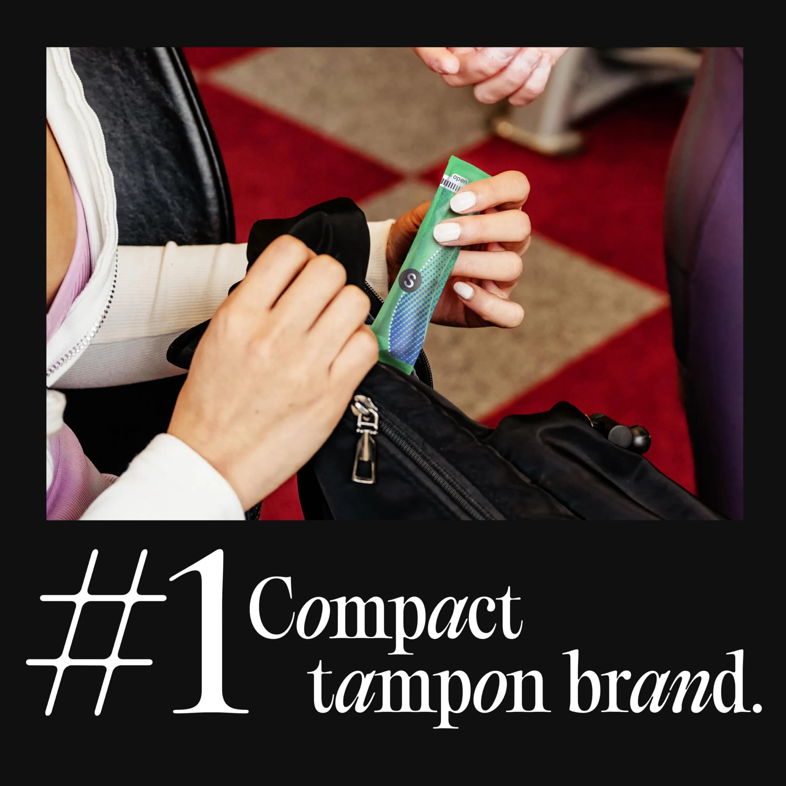 U by Kotex Click Compact Tampons Super Plus 128 Count | Gynecologist-Tested, OEKO TEX Certified - view 5