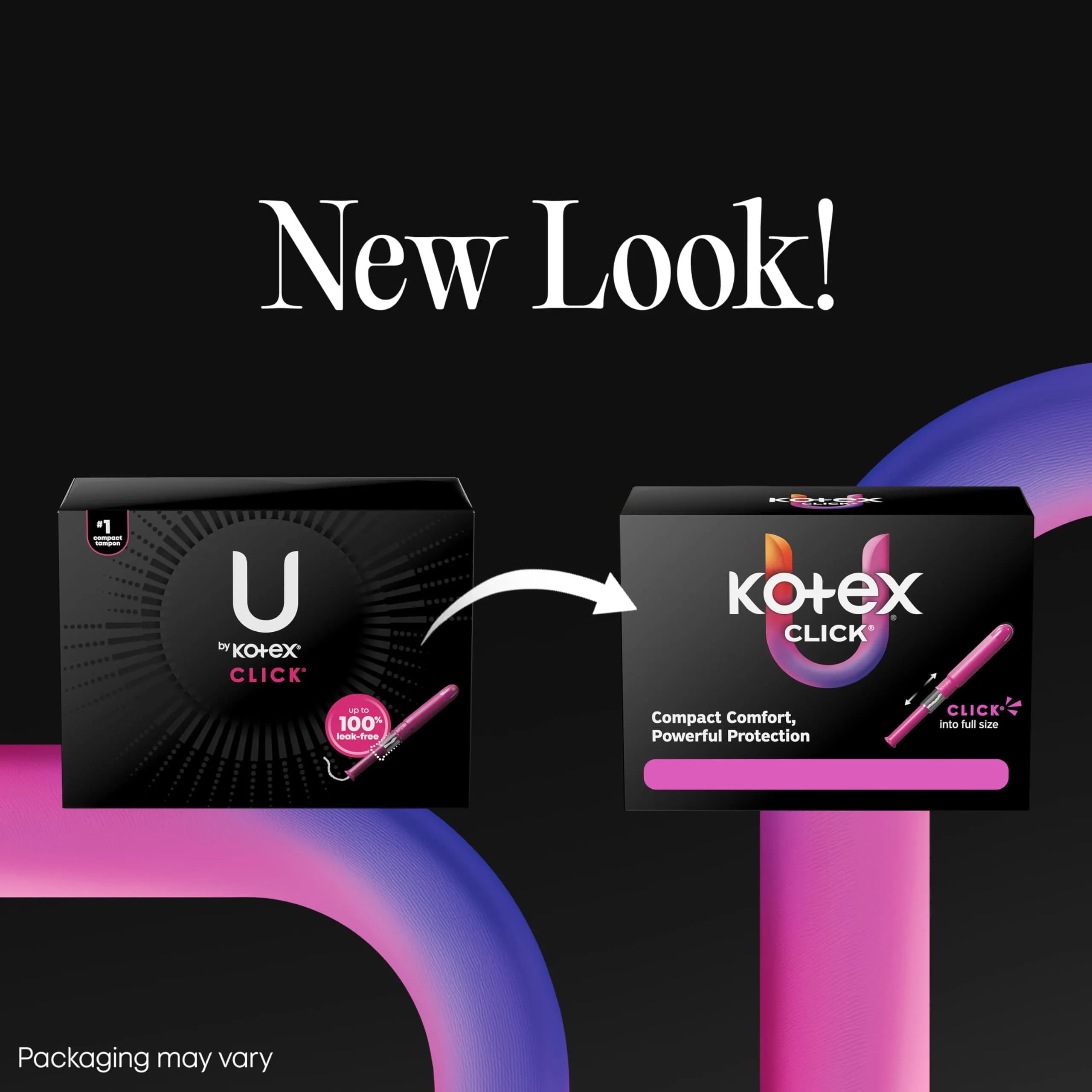 U by Kotex Click Compact Tampons Super Plus 128 Count | Gynecologist-Tested, OEKO TEX Certified - view 3