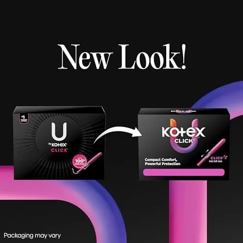 U by Kotex Click Compact Tampons Super Plus 128 Count | Gynecologist-Tested, OEKO TEX Certified thumbnail 3