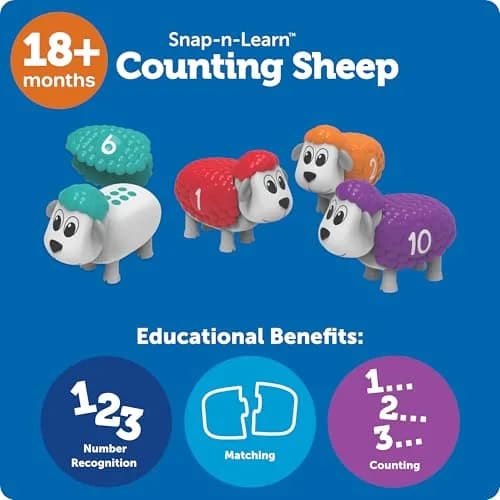 Learning Resources Snap-n-Learn Counting Sheep | Early Childhood Education Materials thumbnail 5
