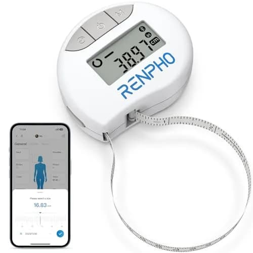 RENPHO Smart Body Measuring Tape 150cm (60in) | FDA Approved, Retractable, Bluetooth App thumbnail 1
