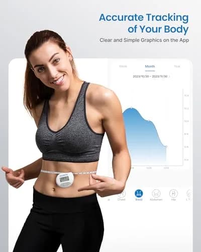 RENPHO Smart Body Measuring Tape 150cm (60in) | FDA Approved, Retractable, Bluetooth App thumbnail 2