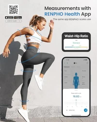 RENPHO Smart Body Measuring Tape 150cm (60in) | FDA Approved, Retractable, Bluetooth App thumbnail 3