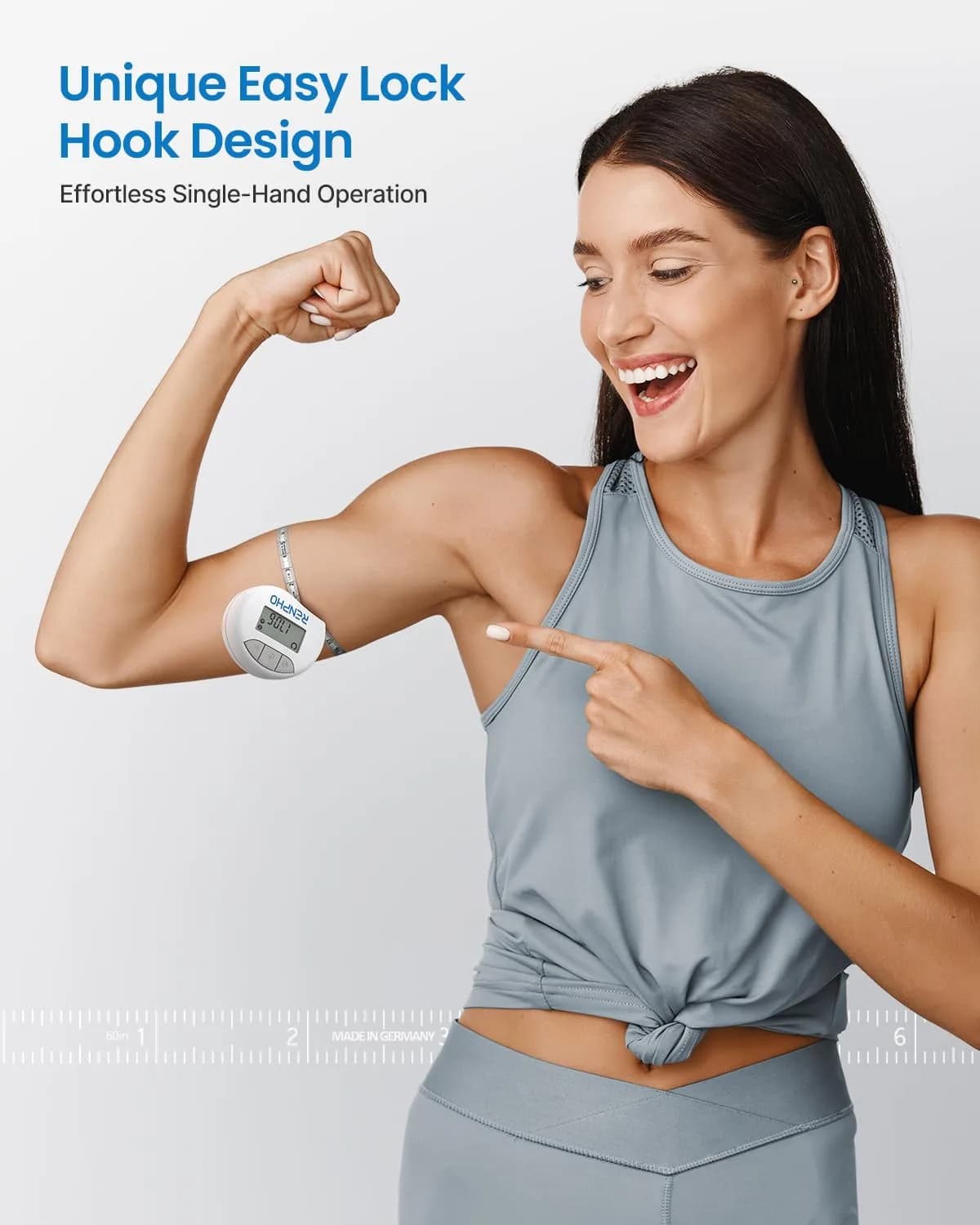RENPHO Smart Body Measuring Tape 150cm (60in) | FDA Approved, Retractable, Bluetooth App - view 4
