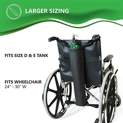 NYOrtho Bariatric Oxygen Tank Holder for Wheelchair - 22-26 Inch Seat Width | Secure D & E Cylinder Carrier Bag thumbnail 4