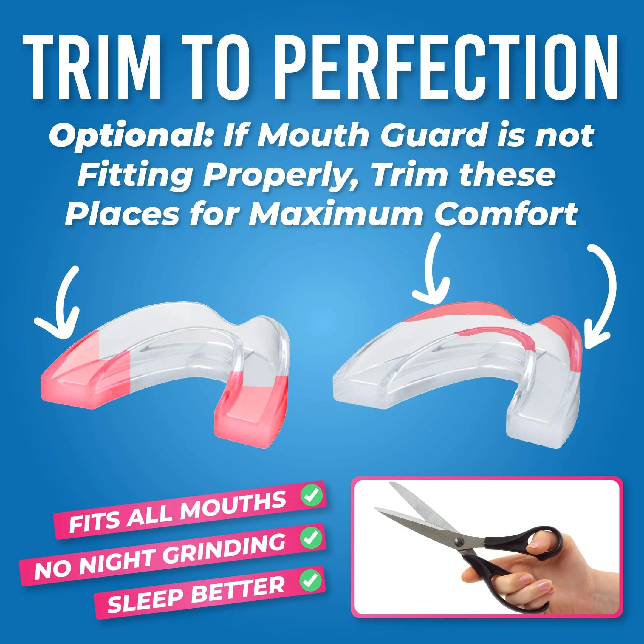 HONEYBULL Custom-Fit Thick Night Guards 6 Pack (Clear) | Boil-and-Bite Dental Protection - view 3