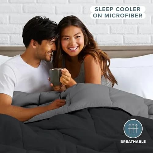 Bare Home Reversible Comforter Full | Ultra-Soft Microfiber, All-Season, Reversible Colors thumbnail 5