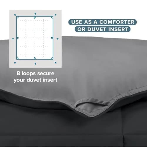 Bare Home Reversible Comforter Full | Ultra-Soft Microfiber, All-Season, Reversible Colors thumbnail 6