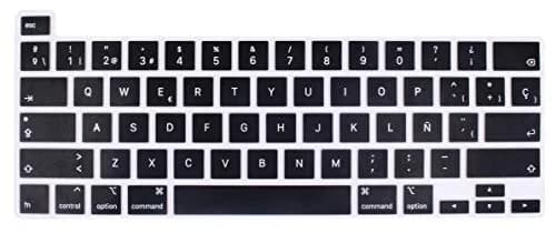 UHamn Spanish Language Silicone Keyboard Cover Skin Compatible with MacBook Pro 16 inch A2141 & 13 inch M2/M1 Models | Waterproof Dustproof thumbnail 1