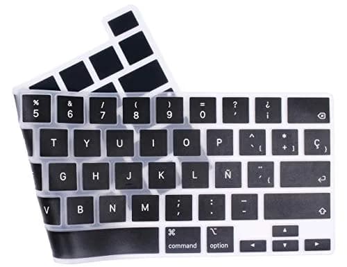 UHamn Spanish Language Silicone Keyboard Cover Skin Compatible with MacBook Pro 16 inch A2141 & 13 inch M2/M1 Models | Waterproof Dustproof thumbnail 3