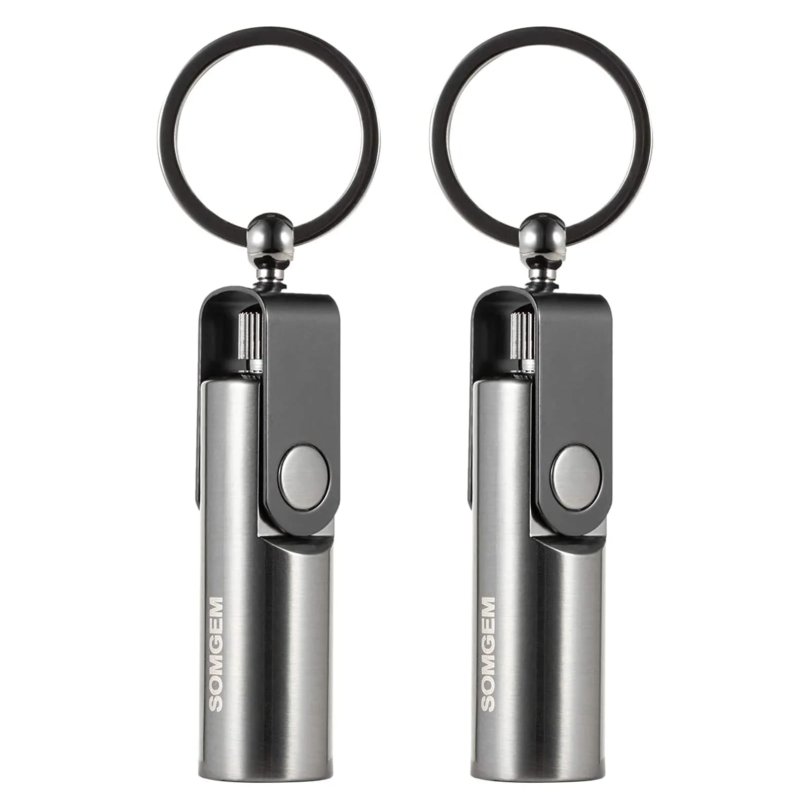 SOMGEM Permanent Match Infinity Lighter 2-Pack | Waterproof Strike Anywhere Fire Starter Keychain - main product image