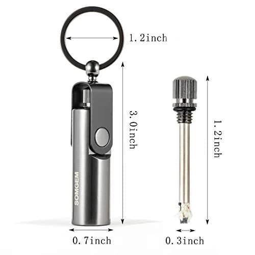 SOMGEM Permanent Match Infinity Lighter 2-Pack | Waterproof Strike Anywhere Fire Starter Keychain thumbnail 2