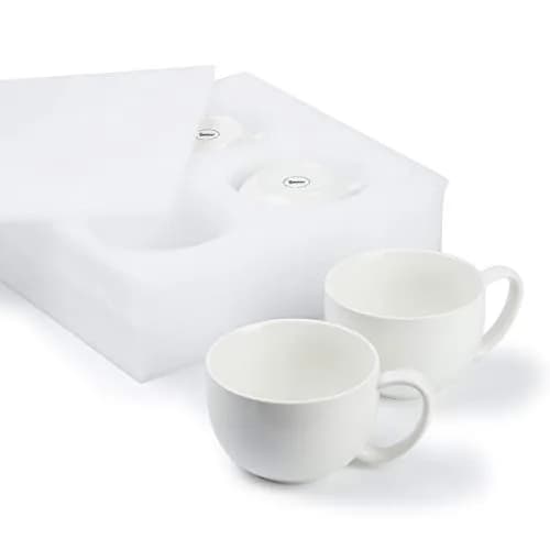 Sweese Porcelain 22oz Large Coffee Mug Set of 4 | Big Handle, Microwave Safe, White thumbnail 4