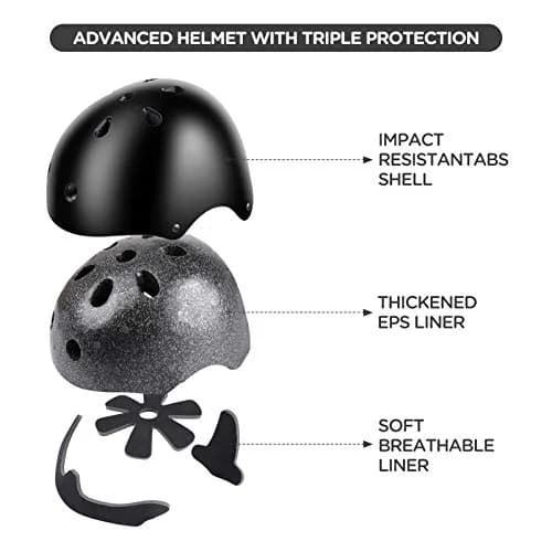 DaCool Kids Bike Helmet and Protective Gear Set with Knee Pads, Adjustable for Ages 3-8 | Multi-Sport Safety Gear thumbnail 2