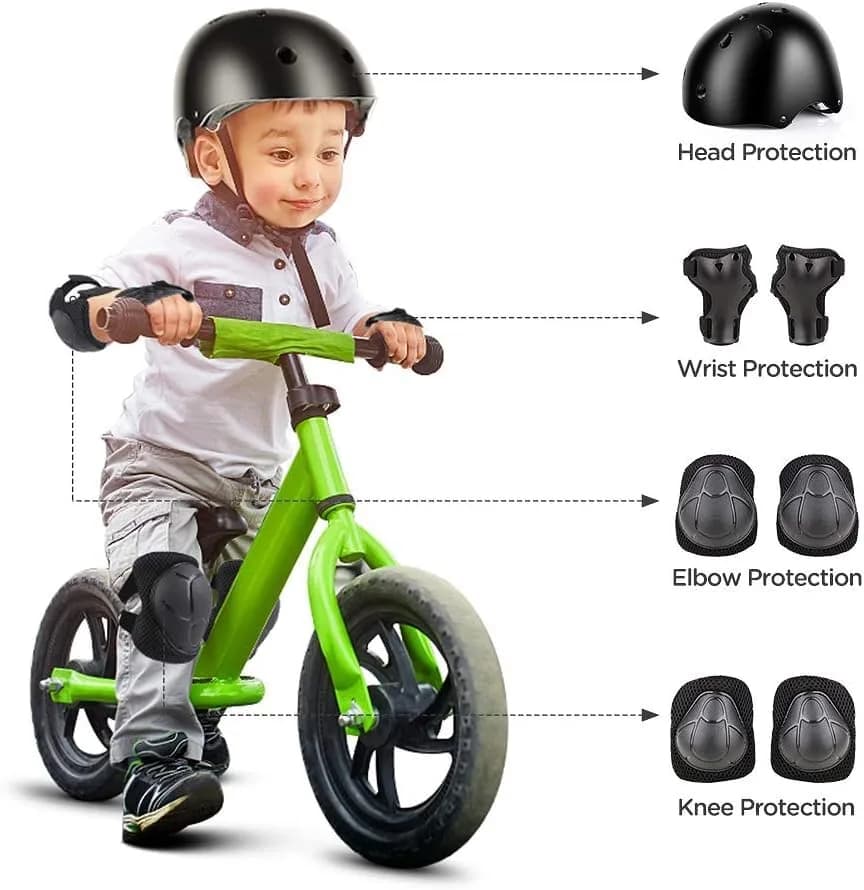 DaCool Kids Bike Helmet and Protective Gear Set with Knee Pads, Adjustable for Ages 3-8 | Multi-Sport Safety Gear thumbnail 4