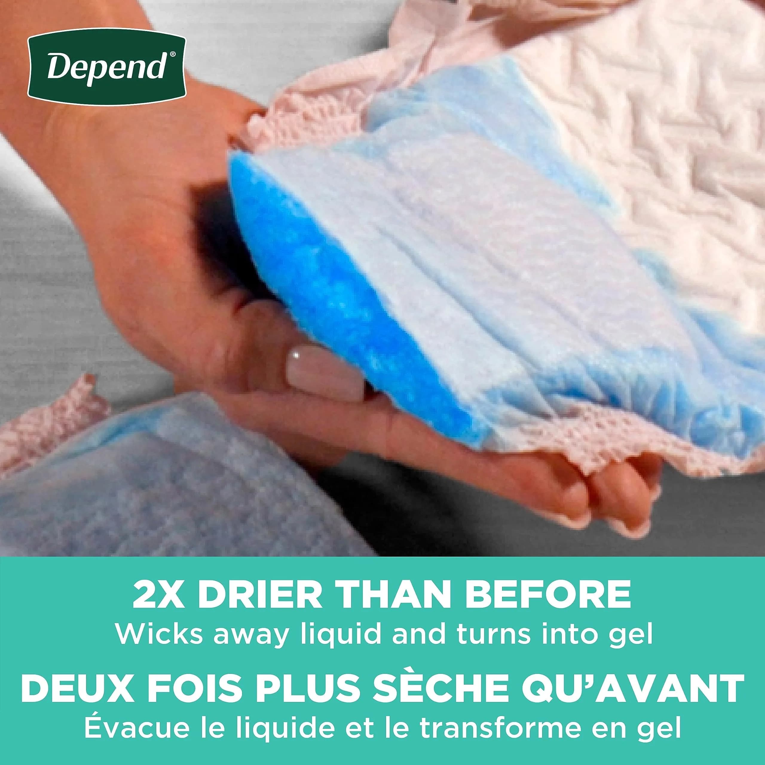 Depend FIT-Flex Incontinence Underwear for Women, Maximum Absorbency, Extra-Large, Blush (36 Count) - view 4