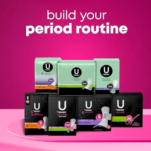 U by Kotex Balance Teen Ultra Thin Overnight Pads with Wings, 24 Count (12 Overnight) | Dermatologist Tested, Fragrance-Free thumbnail 9