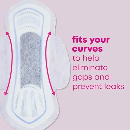 U by Kotex Balance Teen Ultra Thin Pads with Wings, Heavy Absorbency, 28 Count | Dermatologist Tested for Sensitive Skin thumbnail 6