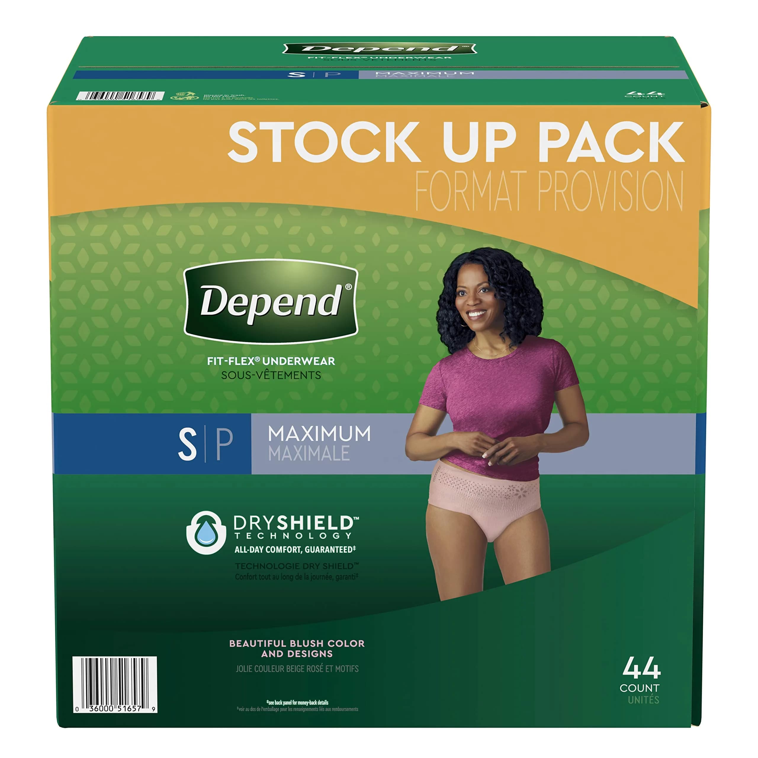 Depend FIT-Flex Incontinence Underwear for Women, Maximum Absorbency, Small, 44 Count | Discreet Fit Under Clothing thumbnail 2