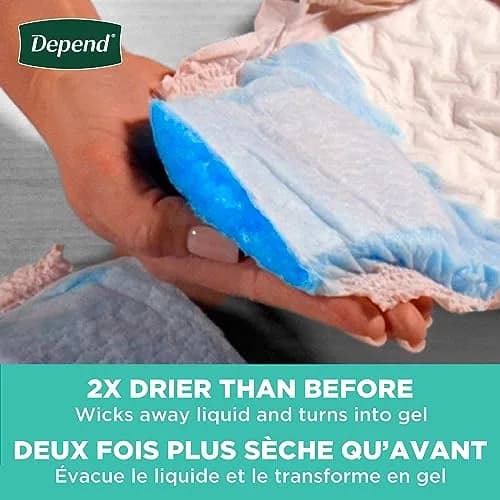 Depend FIT-Flex Incontinence Underwear for Women, Maximum Absorbency, Small, Blush, 44 Count | USA Imported thumbnail 4