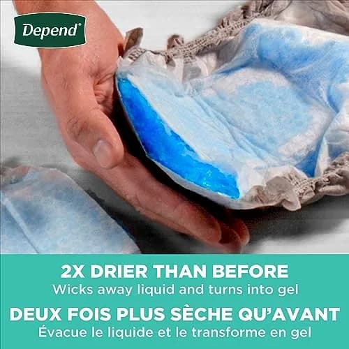 Depend FIT-FLEX Incontinence Underwear for Men, Maximum Absorbency, Large 40 Count | Discreet Fit, 35-43" Waist thumbnail 4