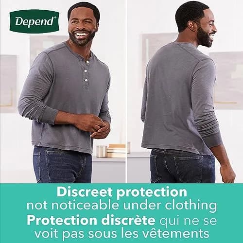 Depend FIT-FLEX Incontinence Underwear for Men, Maximum Absorbency, Large 40 Count | Discreet Fit, 35-43" Waist thumbnail 6