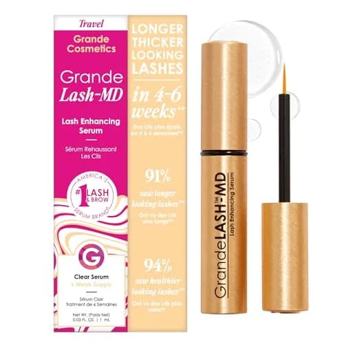 Grande Cosmetics GrandeLASH-MD Lash Enhancing Serum 1mL (0.034 Fl Oz) | Promotes Longer, Thicker Lashes thumbnail 1