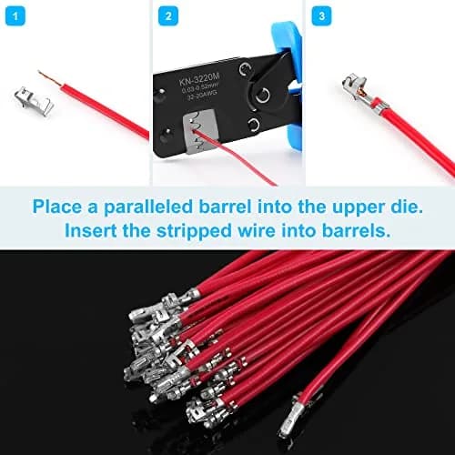 Knoweasy Micro Molex Crimper: Compatible with D-Sub, JST, JAE Connectors | Precise Ratcheting Tool for Micro Connectors thumbnail 5