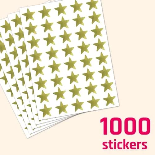 TownStix Gold Foil Star Metallic Stickers 1000 Pack | Classic Star Pattern thumbnail 4