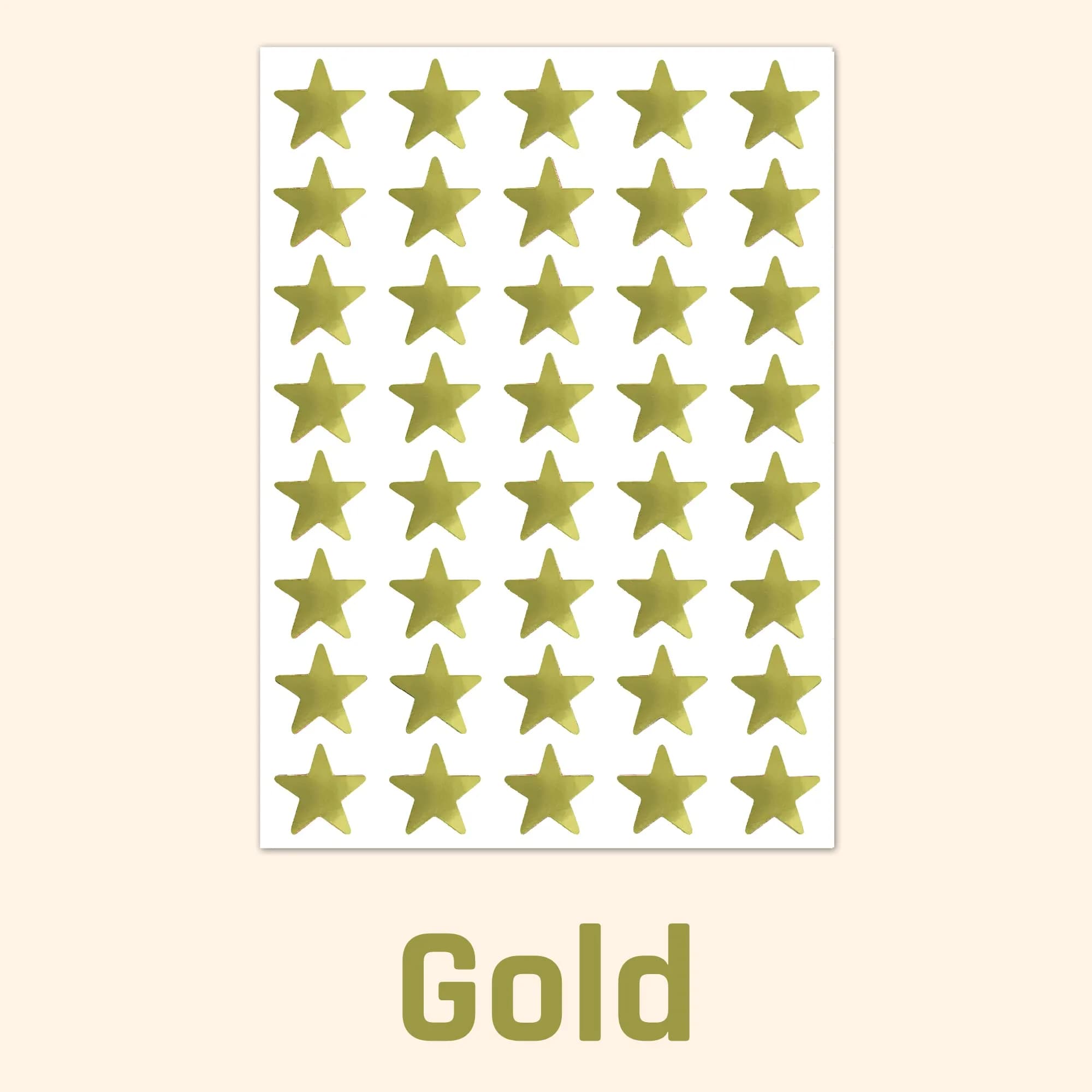 TownStix Gold Foil Star Metallic Stickers 1000 Pack | Classic Star Pattern thumbnail 5
