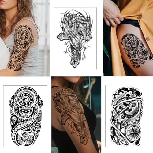 Yazhiji 36 Sheets Temporary Tattoos Stickers | Waterproof & Realistic Body Art for Adults & Kids thumbnail 5