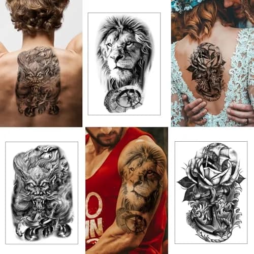 Yazhiji 36 Sheets Temporary Tattoos Stickers | Waterproof & Realistic Body Art for Adults & Kids thumbnail 6